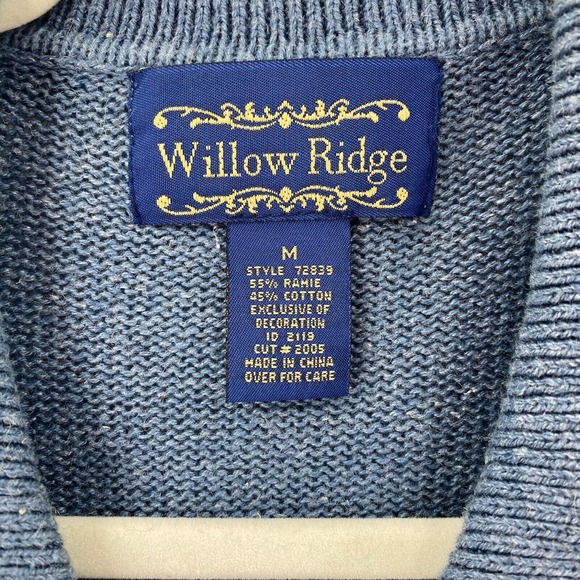 Willow Ridge Sweater Size MEDIUM Fall Farm Country Button Up Colorful - Picture 16 of 16